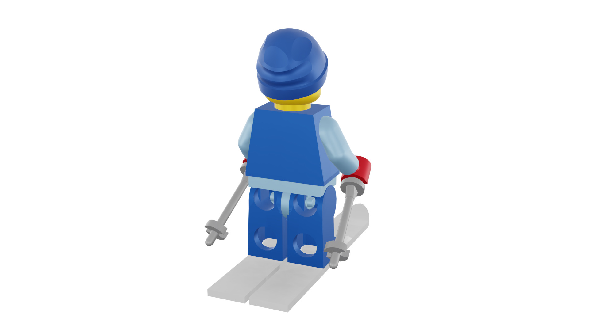 3D print minifigure - 8684-12 Skier 3D print model_6