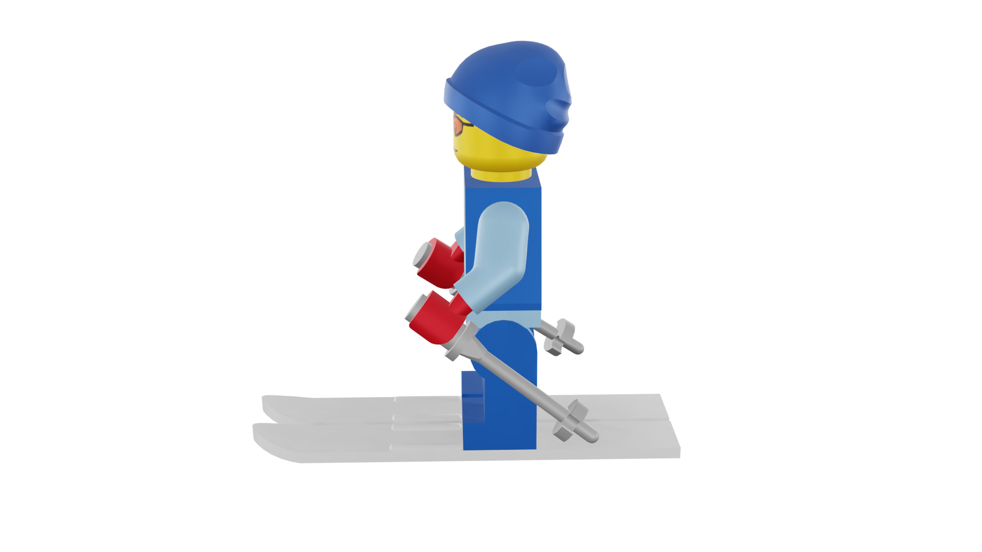 3D print minifigure - 8684-12 Skier 3D print model_45