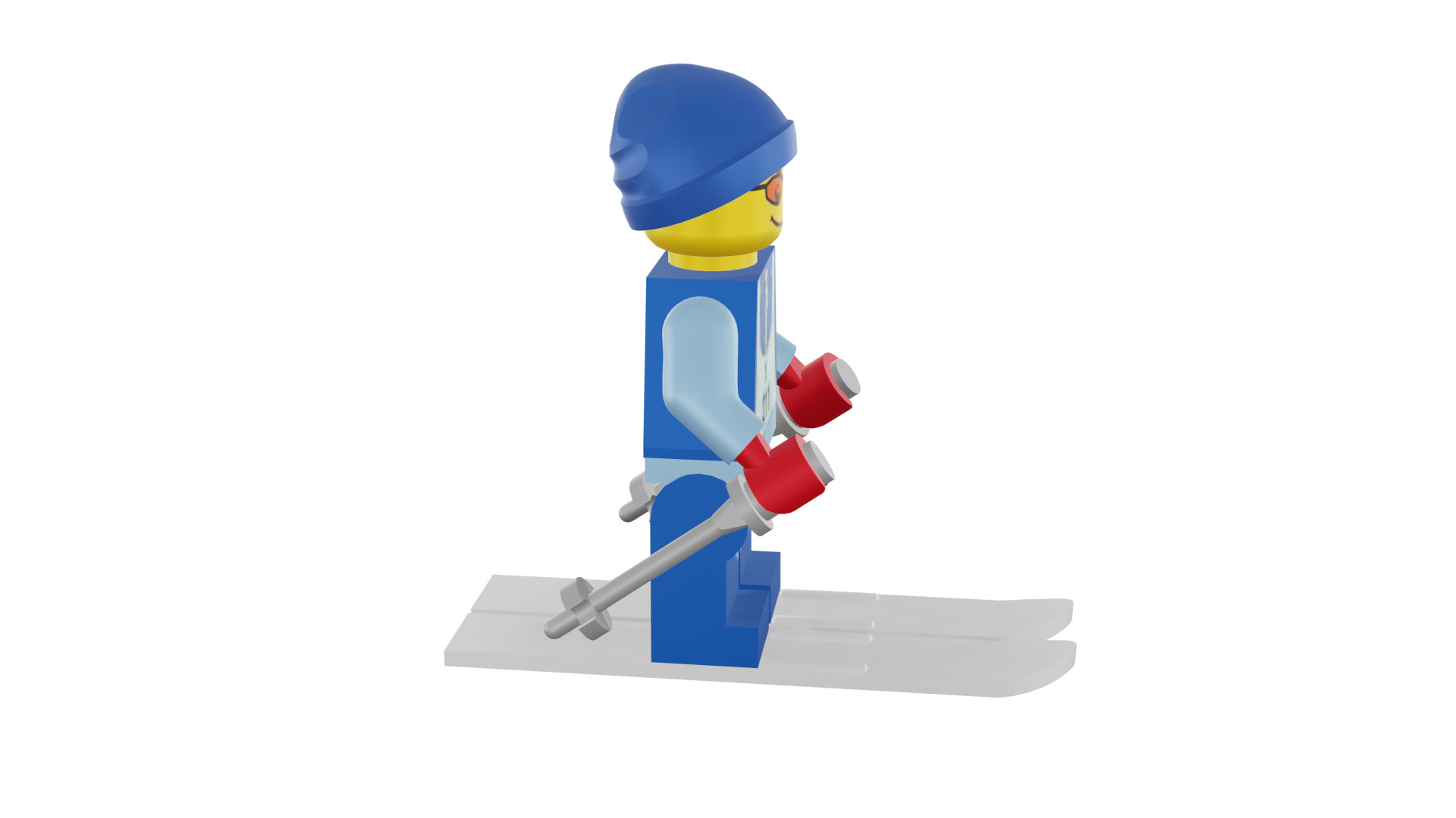 3D print minifigure - 8684-12 Skier 3D print model_14