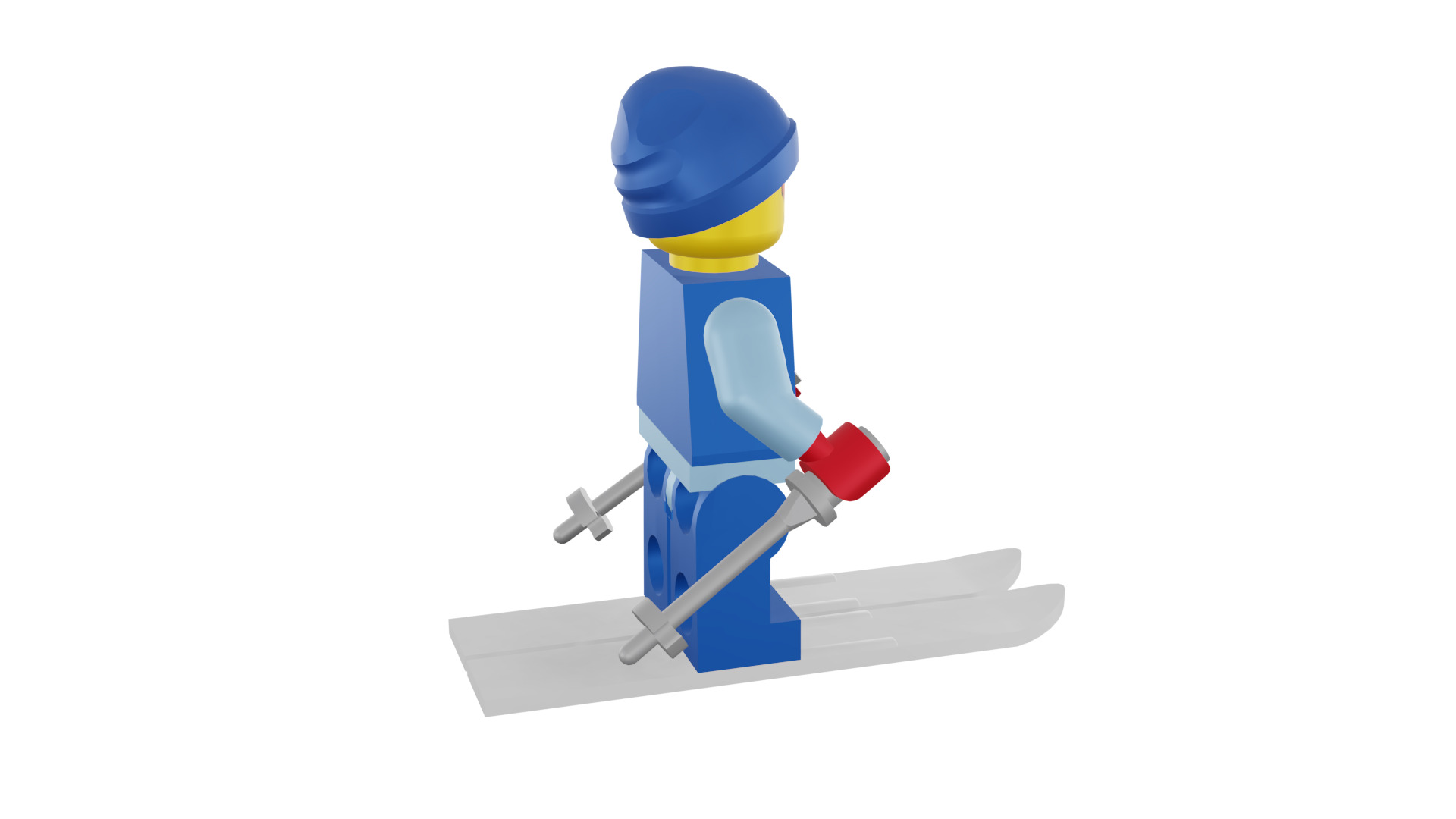 3D print minifigure - 8684-12 Skier 3D print model_22