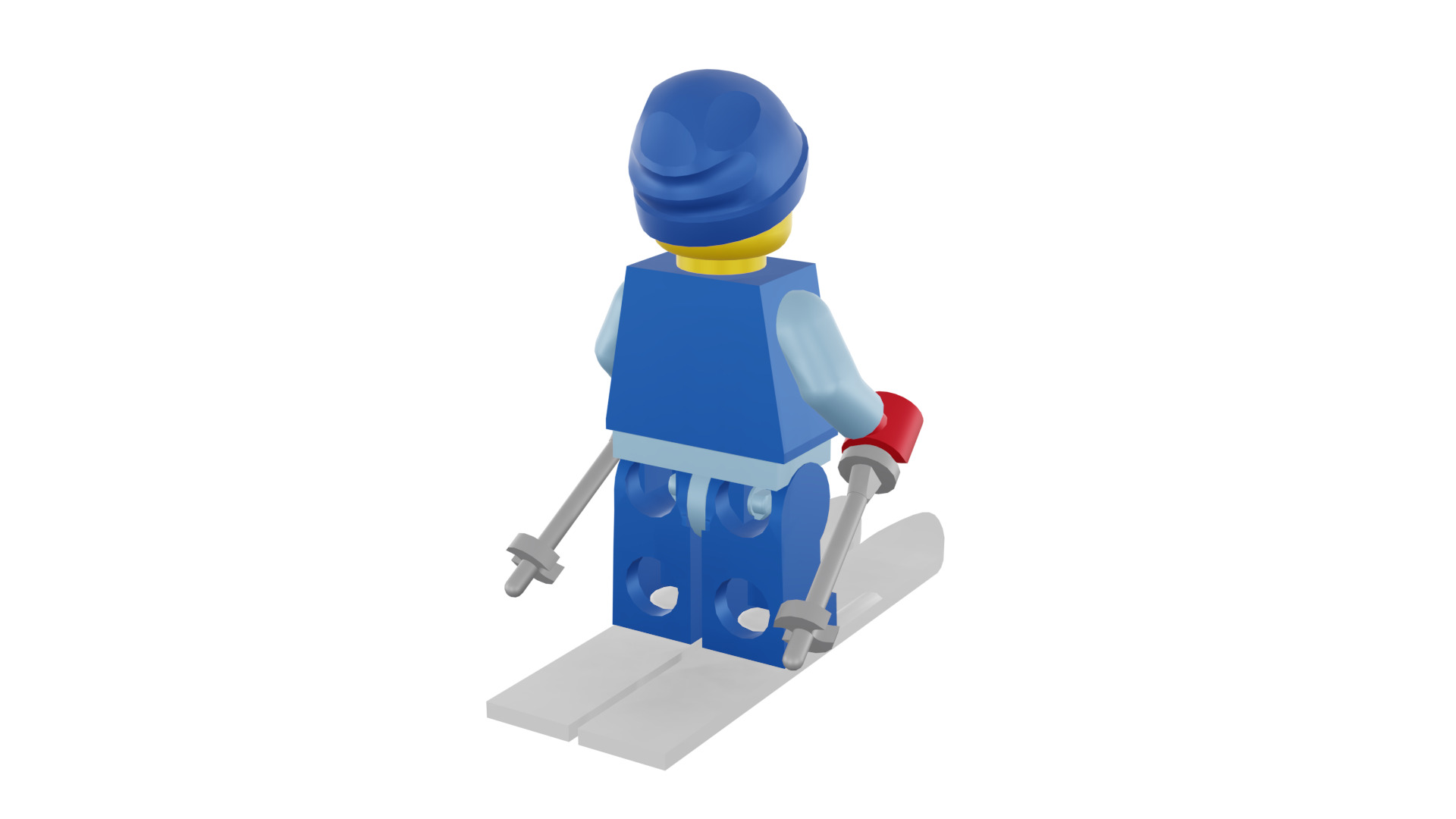 3D print minifigure - 8684-12 Skier 3D print model_20