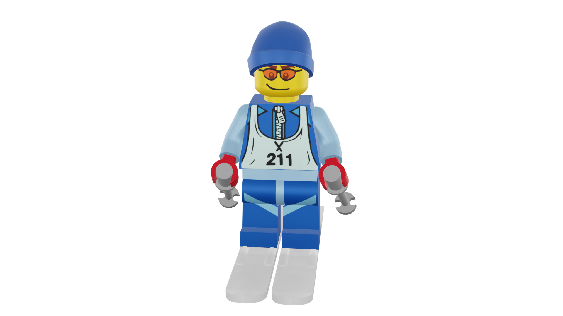 3D print minifigure - 8684-12 Skier 3D print model_27