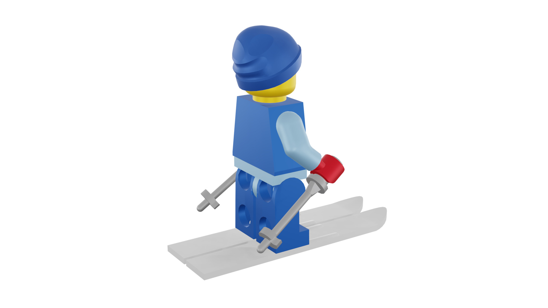 3D print minifigure - 8684-12 Skier 3D print model_5