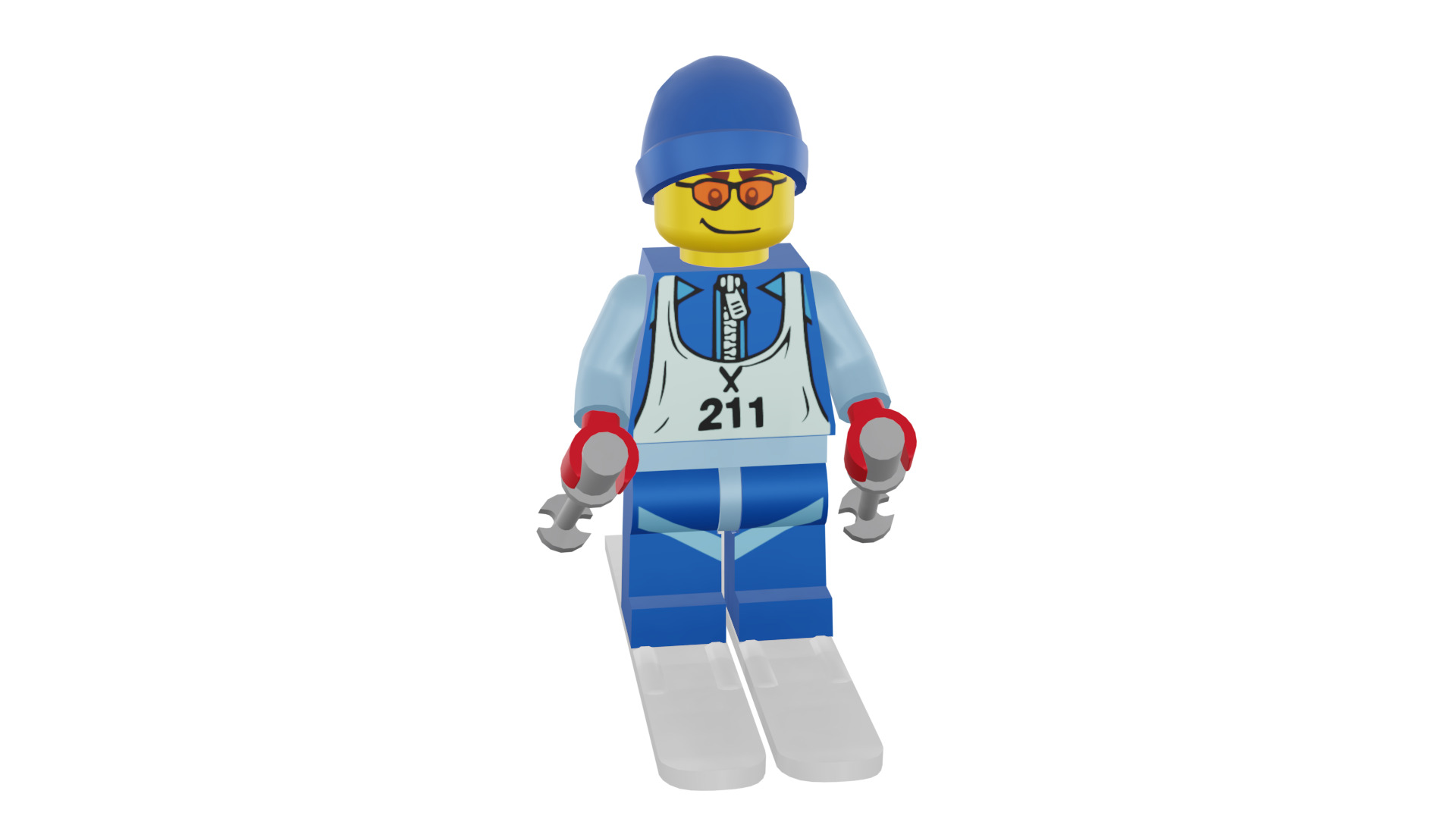3D print minifigure - 8684-12 Skier 3D print model_10