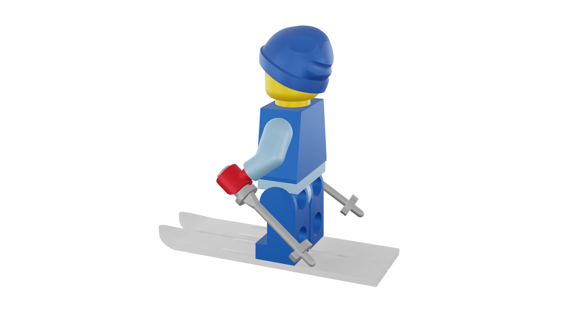 3D print minifigure - 8684-12 Skier 3D print model_43