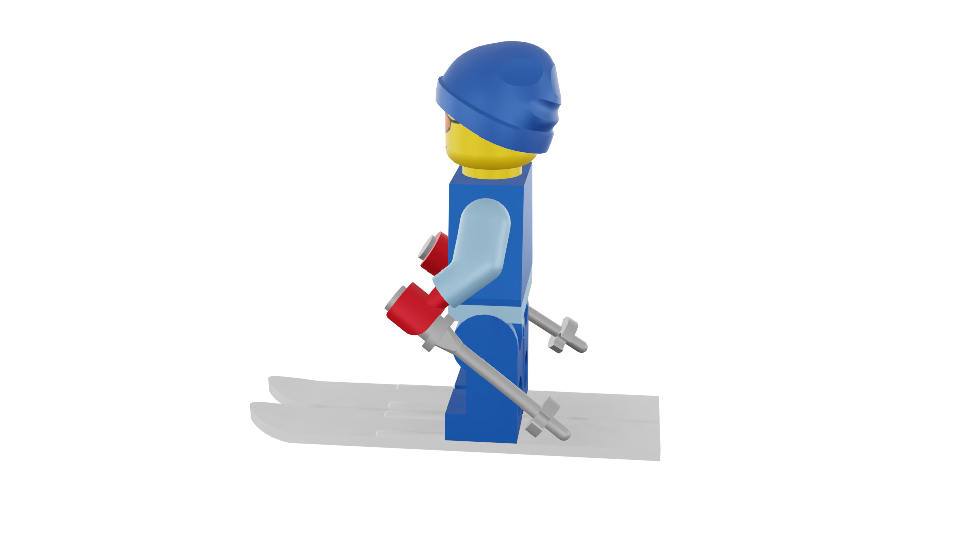 3D print minifigure - 8684-12 Skier 3D print model_31