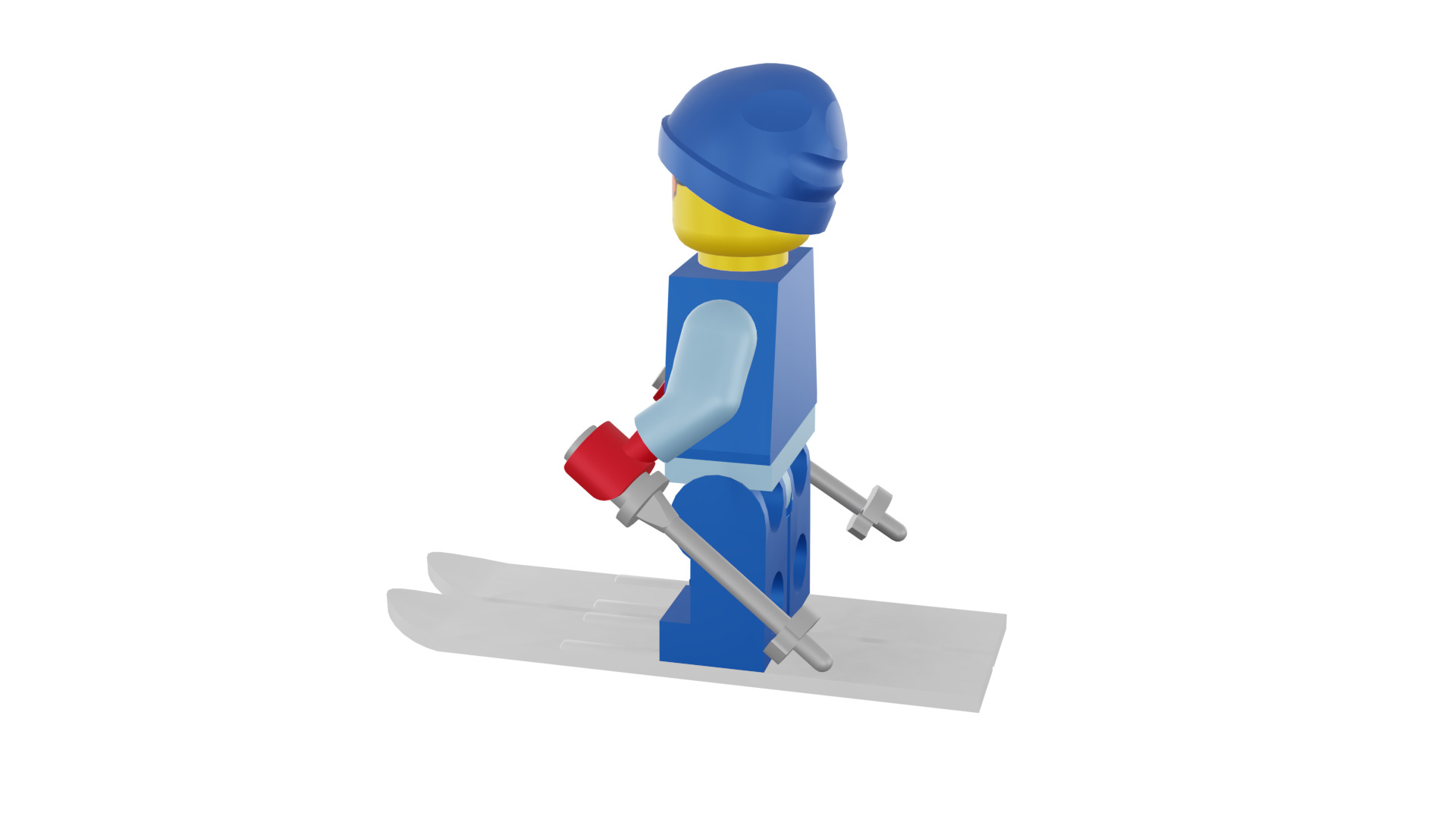 3D print minifigure - 8684-12 Skier 3D print model_30