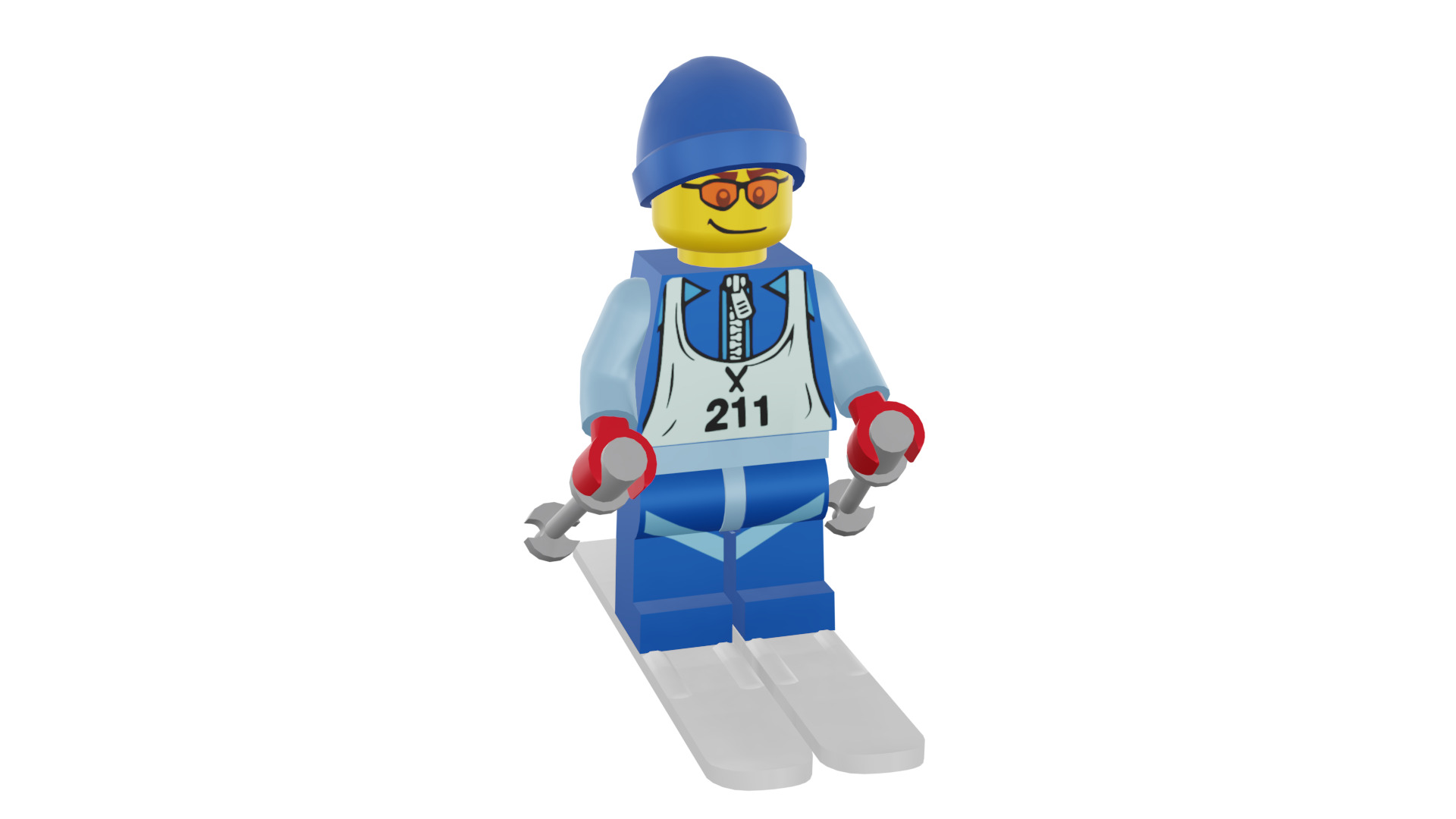 3D print minifigure - 8684-12 Skier 3D print model_17