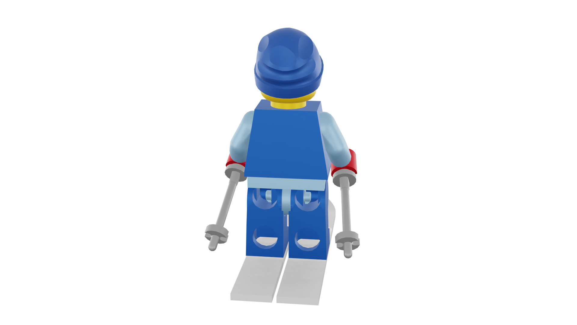3D print minifigure - 8684-12 Skier 3D print model_33