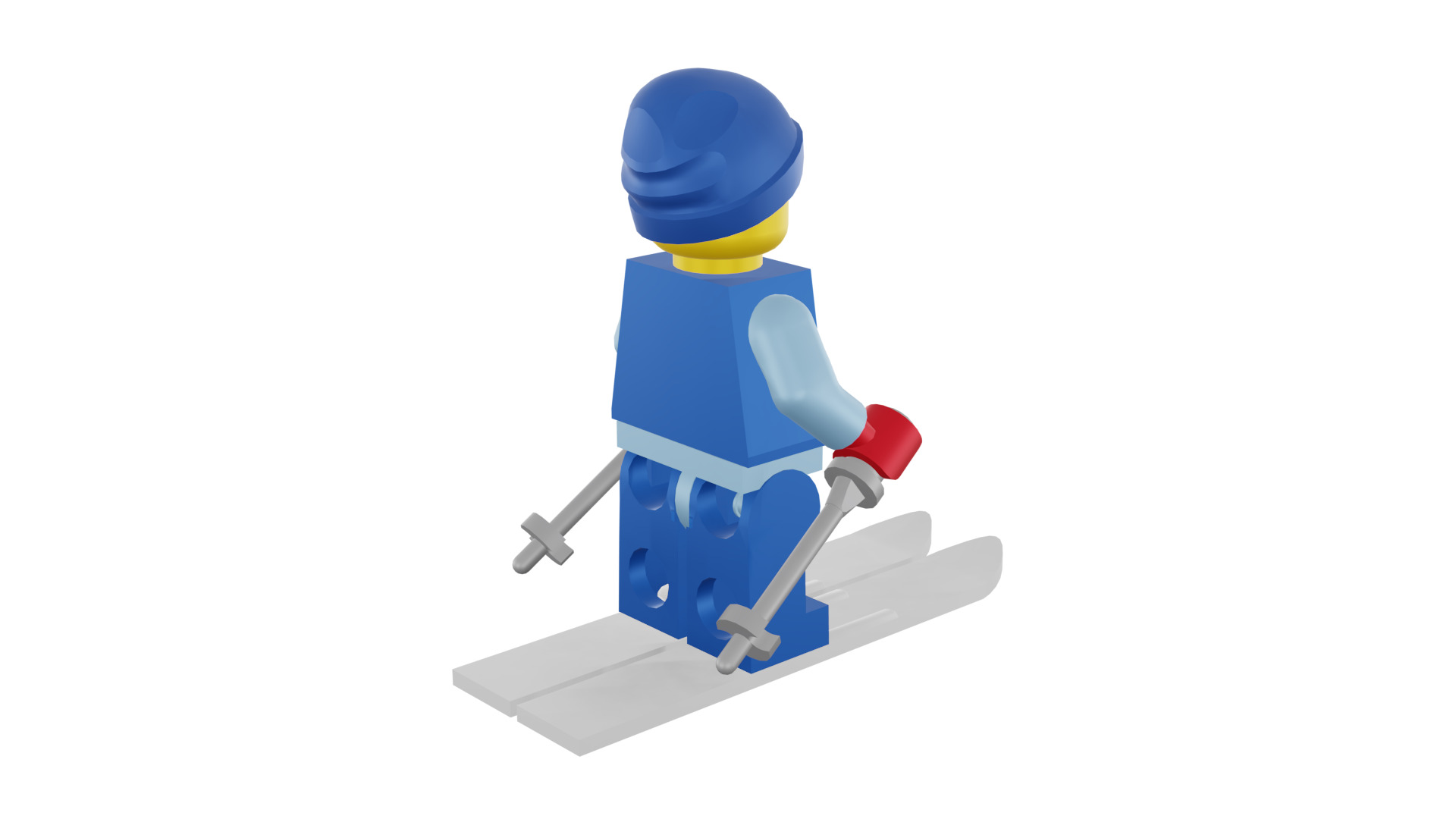 3D print minifigure - 8684-12 Skier 3D print model_23
