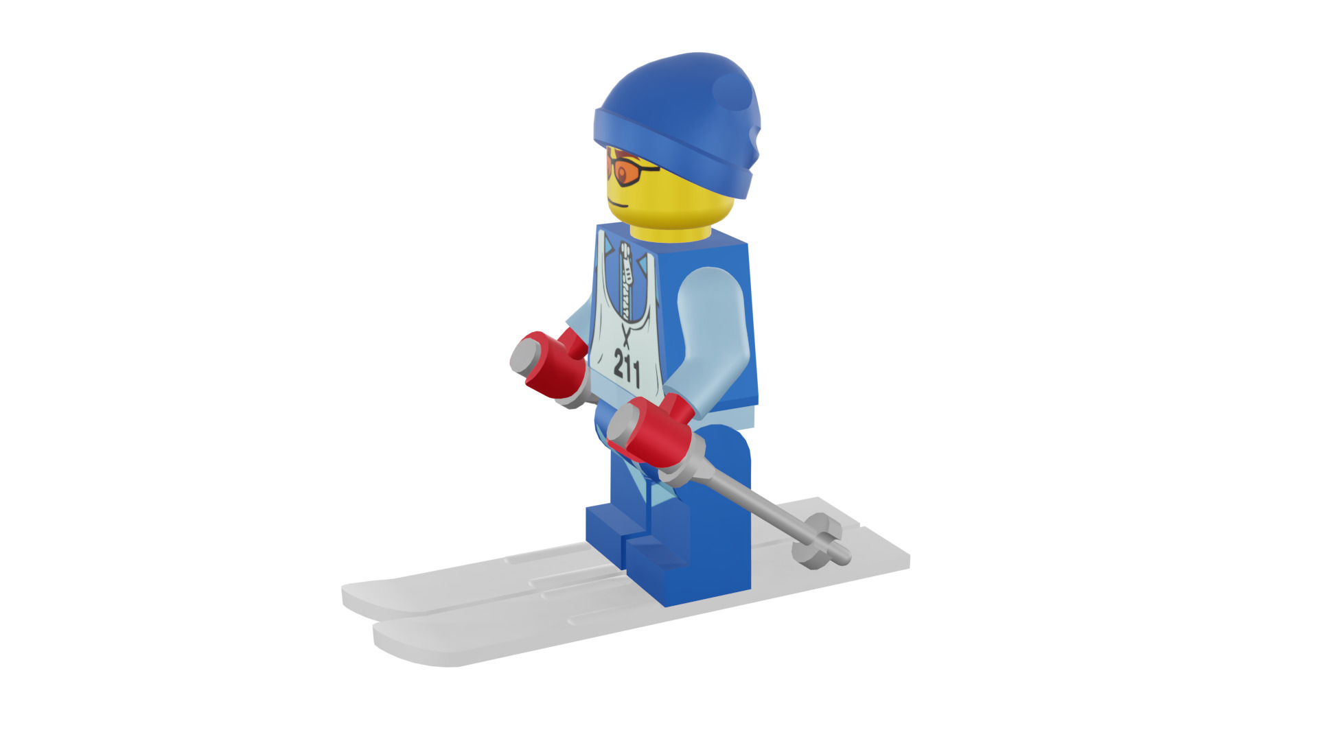3D print minifigure - 8684-12 Skier 3D print model_39