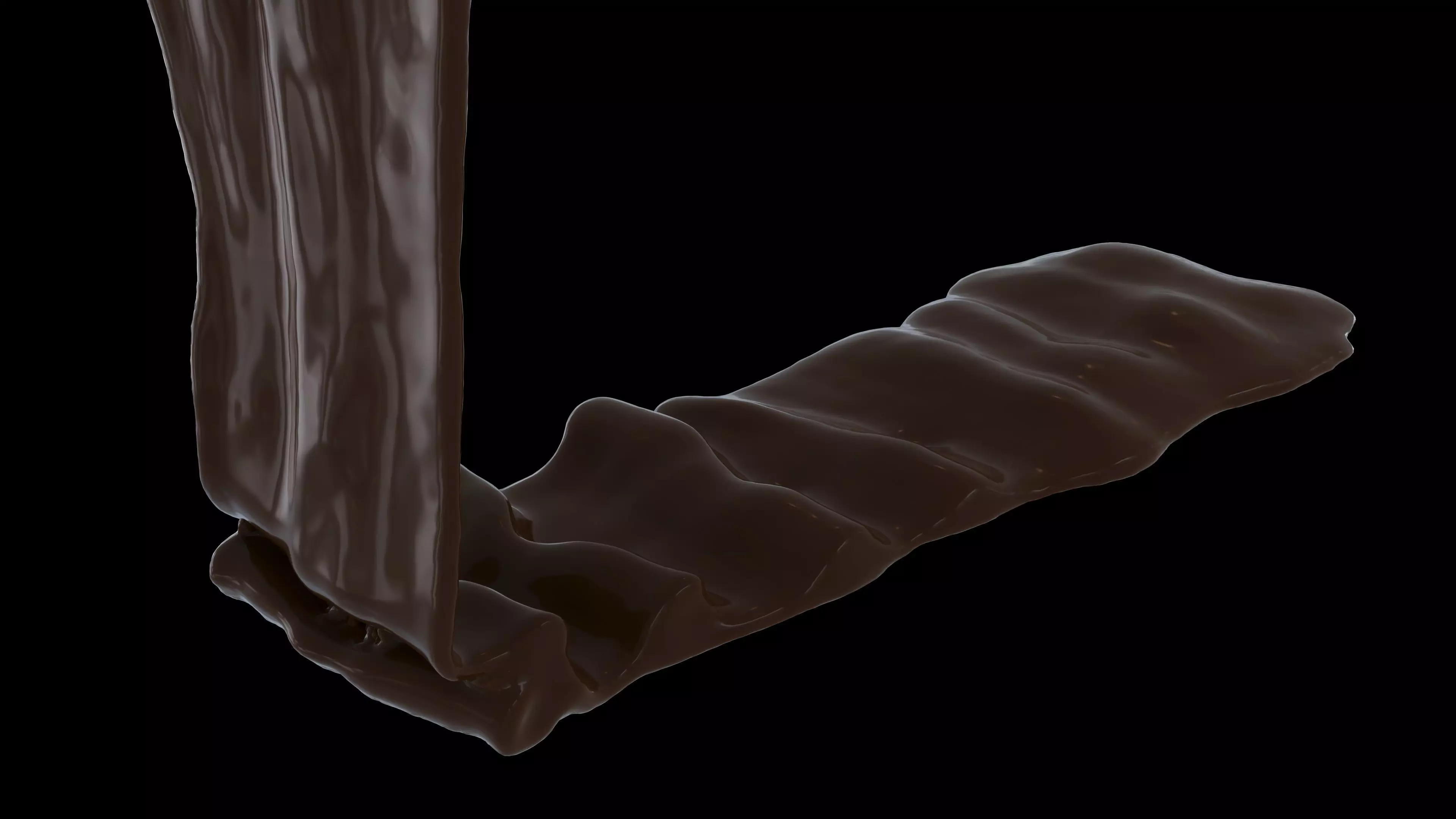 Chocolate Pouring Animation 3D model_0