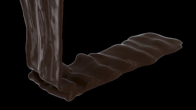 Chocolate Pouring Animation 3D model