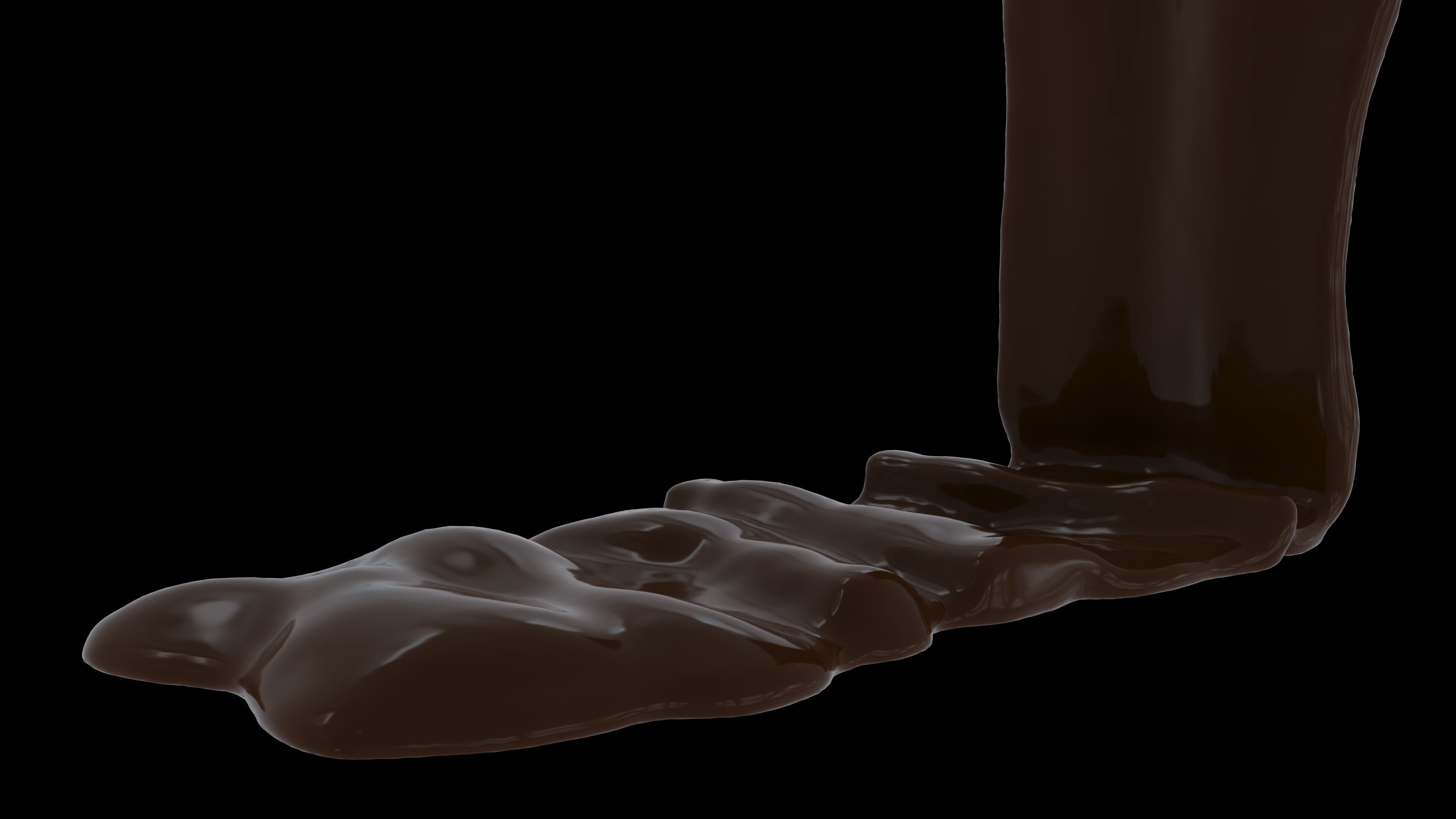 Chocolate Pouring Animation 3D model_4