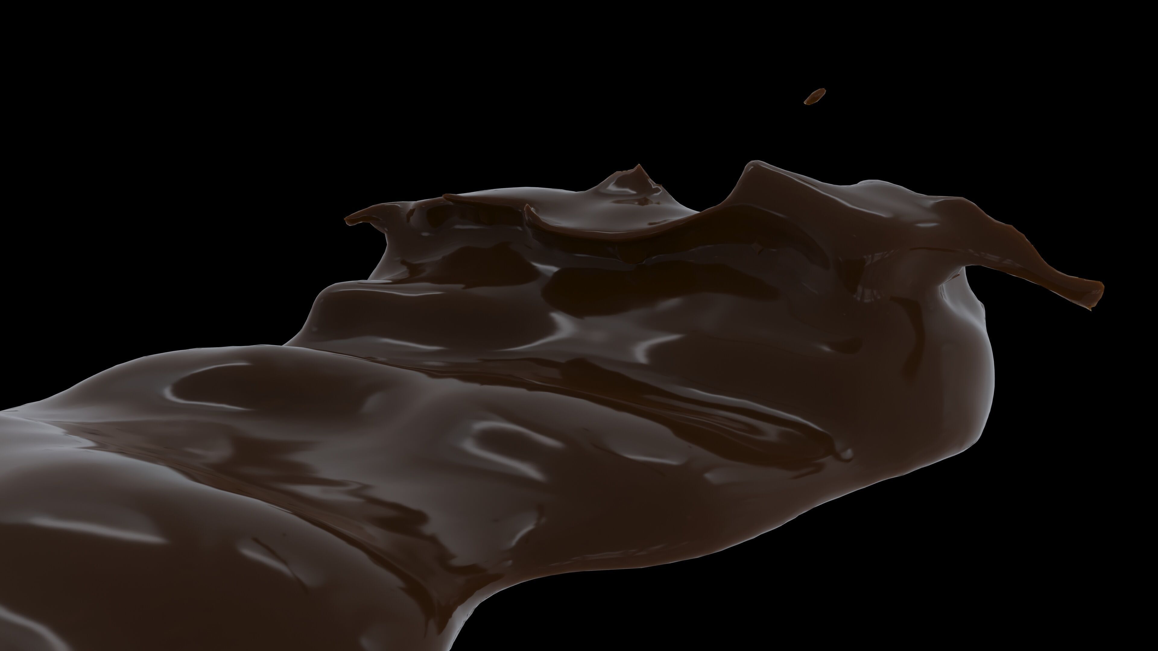 Chocolate Pouring Animation 3D model_3