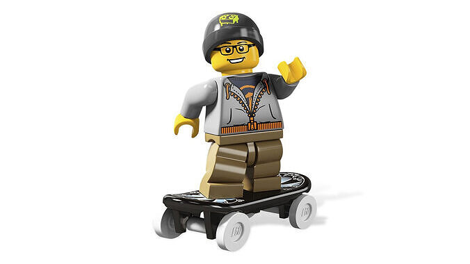 3D print minifigure - 8804-9 Street Skater 3D print model