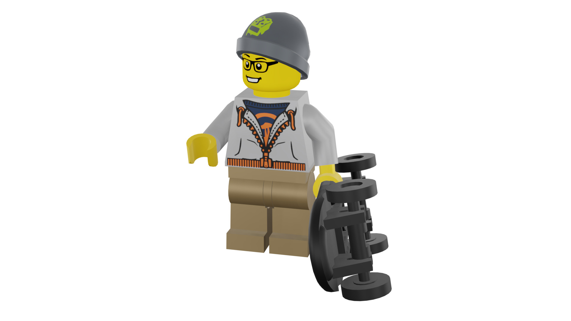 3D print minifigure - 8804-9 Street Skater 3D print model_46