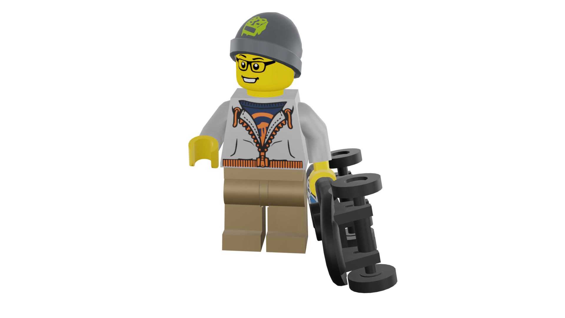 3D print minifigure - 8804-9 Street Skater 3D print model_47