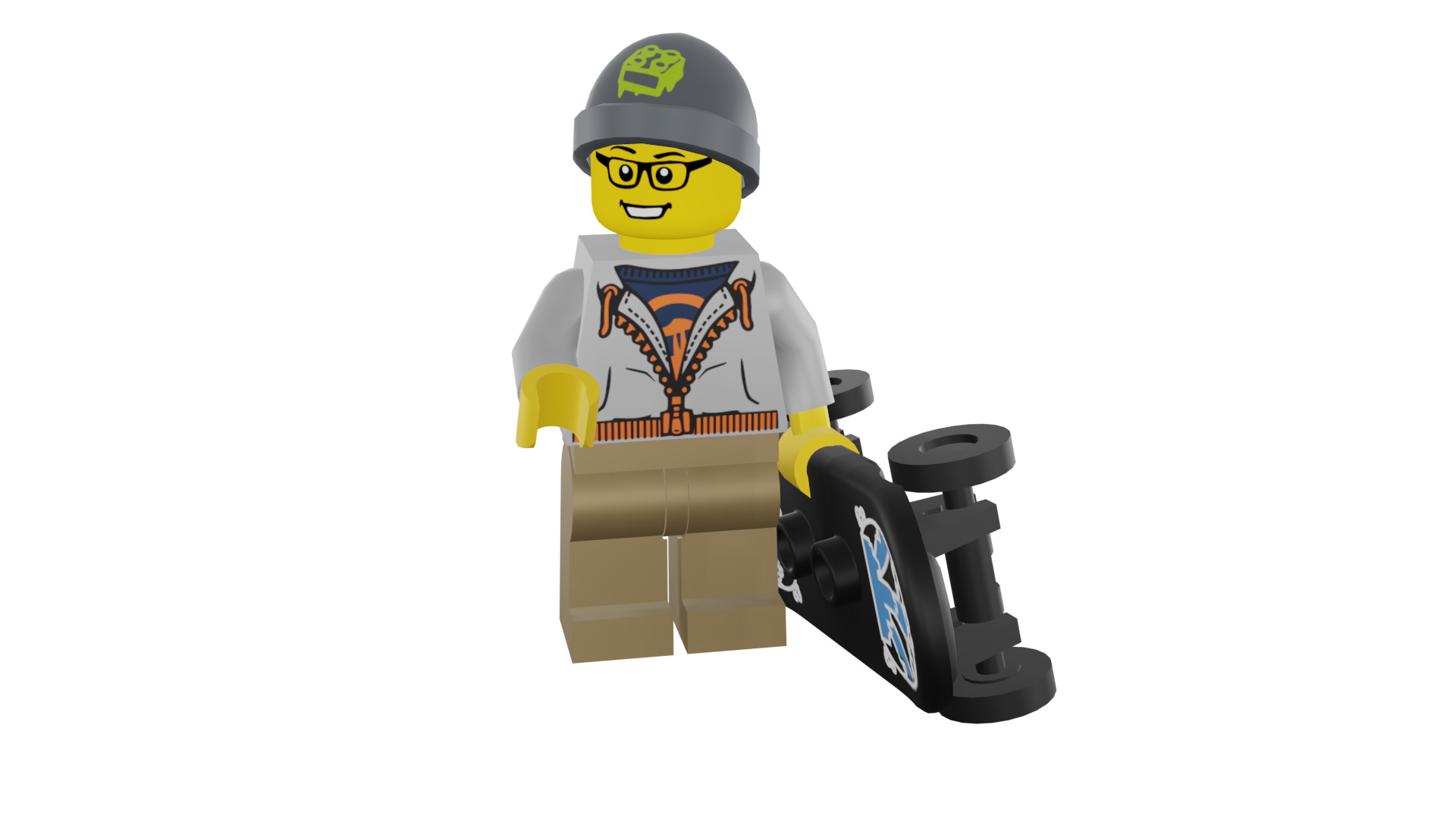 3D print minifigure - 8804-9 Street Skater 3D print model_49