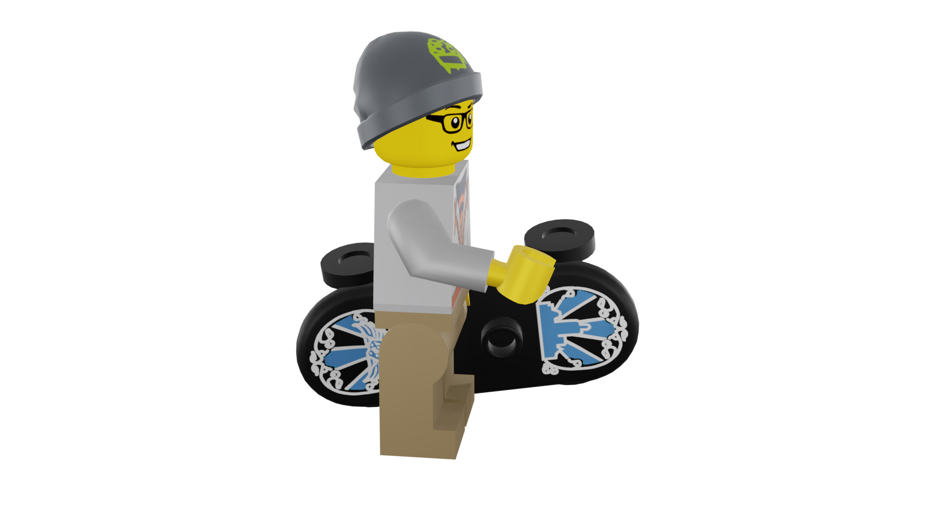 3D print minifigure - 8804-9 Street Skater 3D print model_14