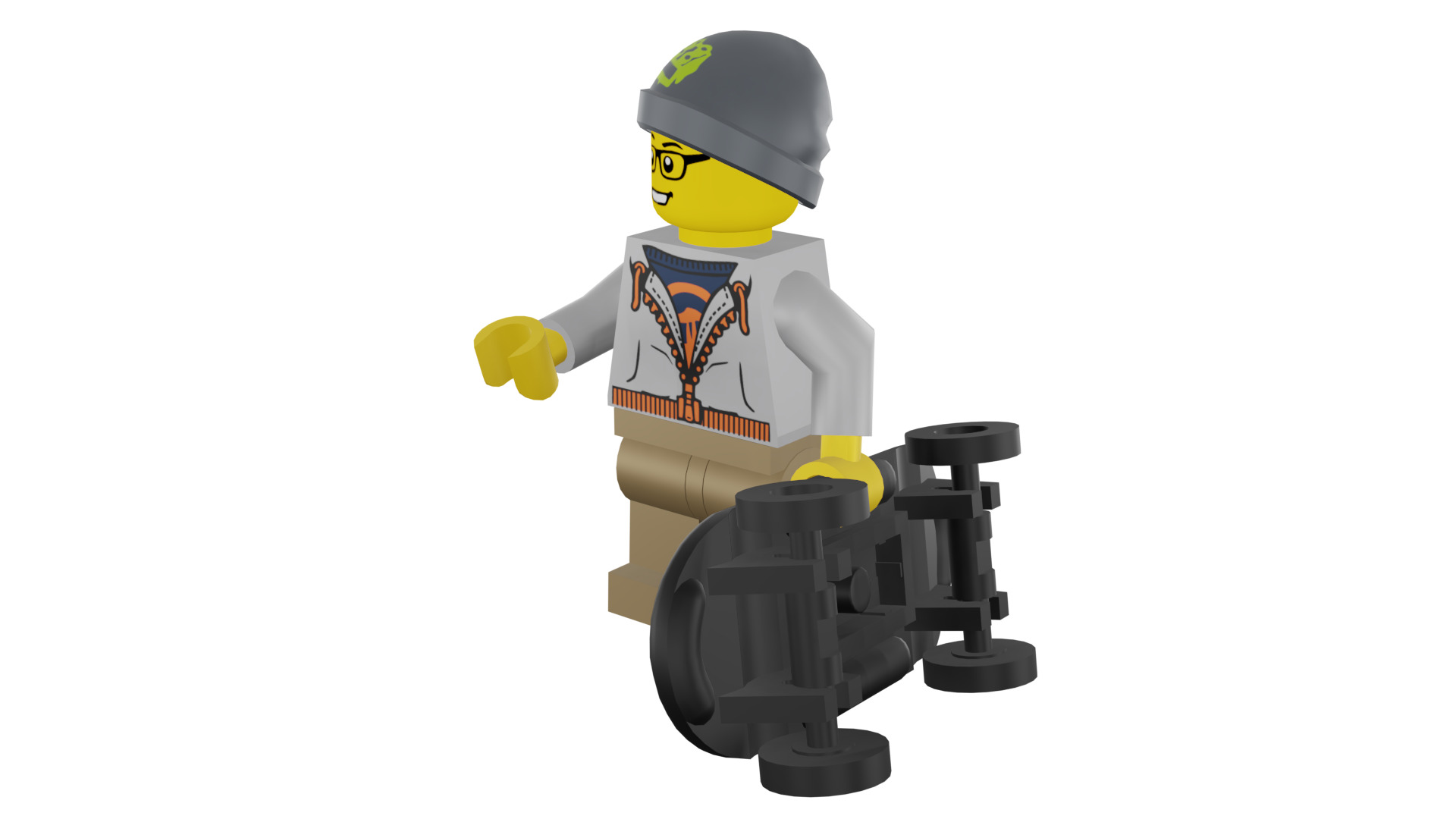 3D print minifigure - 8804-9 Street Skater 3D print model_43