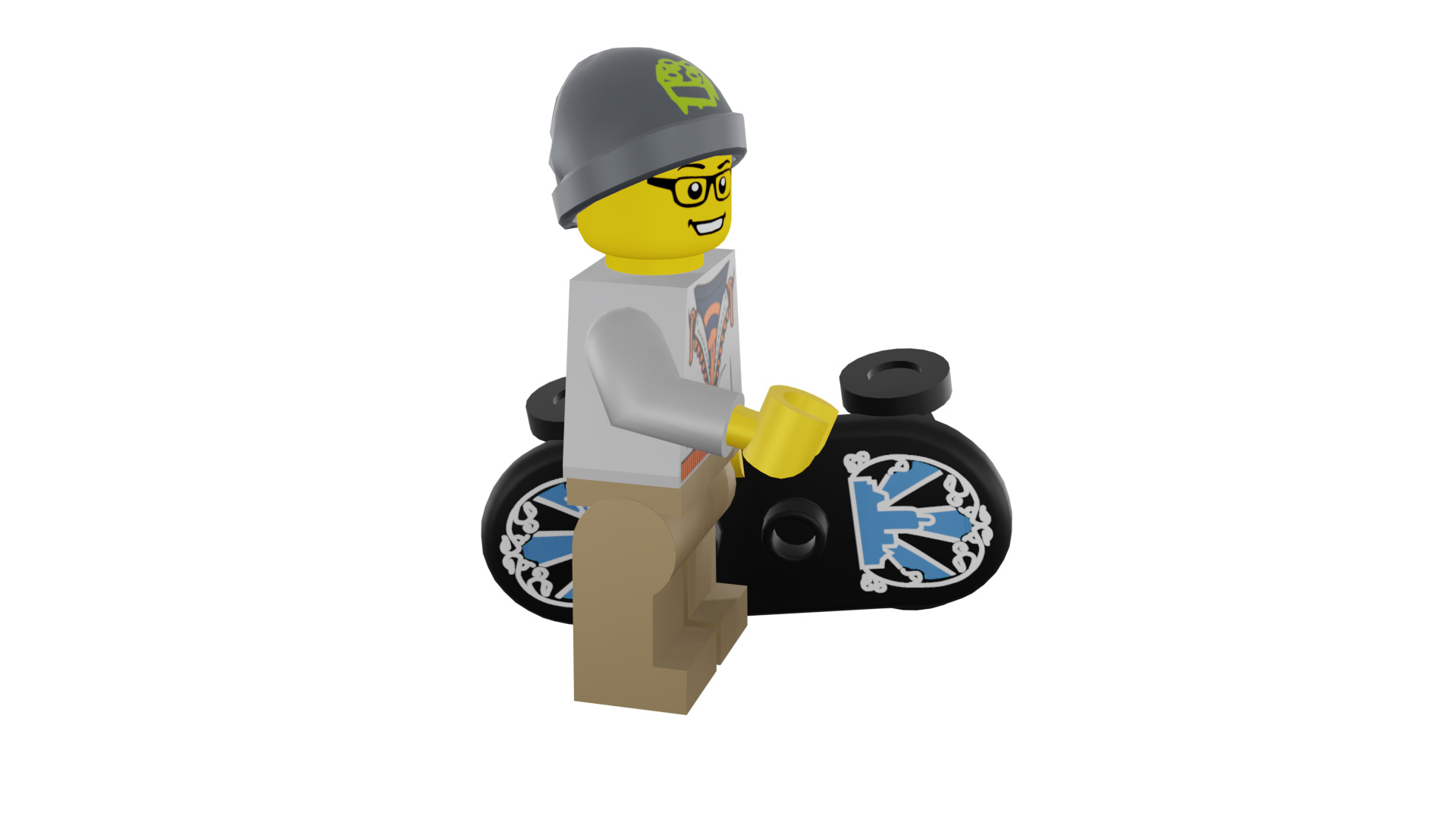 3D print minifigure - 8804-9 Street Skater 3D print model_13