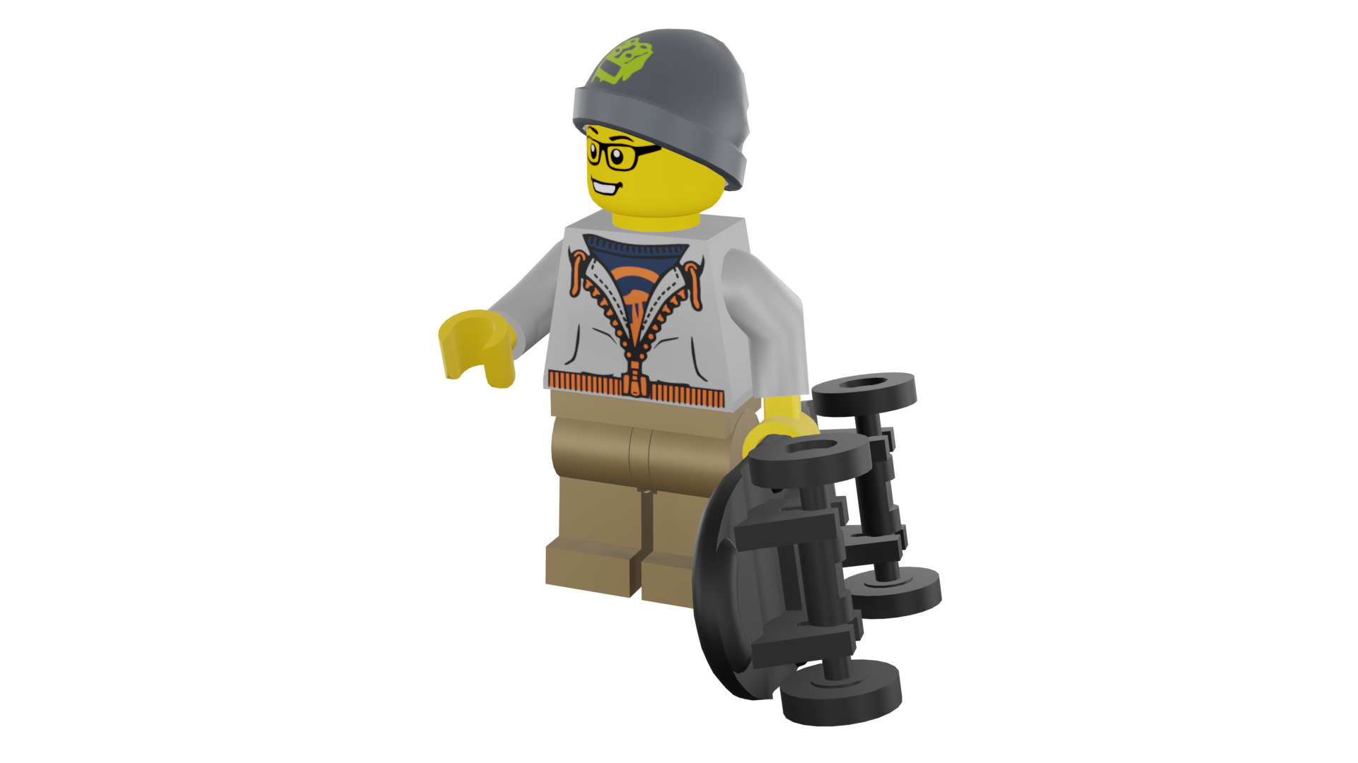 3D print minifigure - 8804-9 Street Skater 3D print model_45