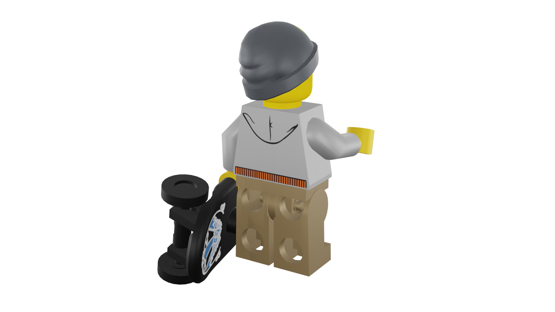 3D print minifigure - 8804-9 Street Skater 3D print model_22