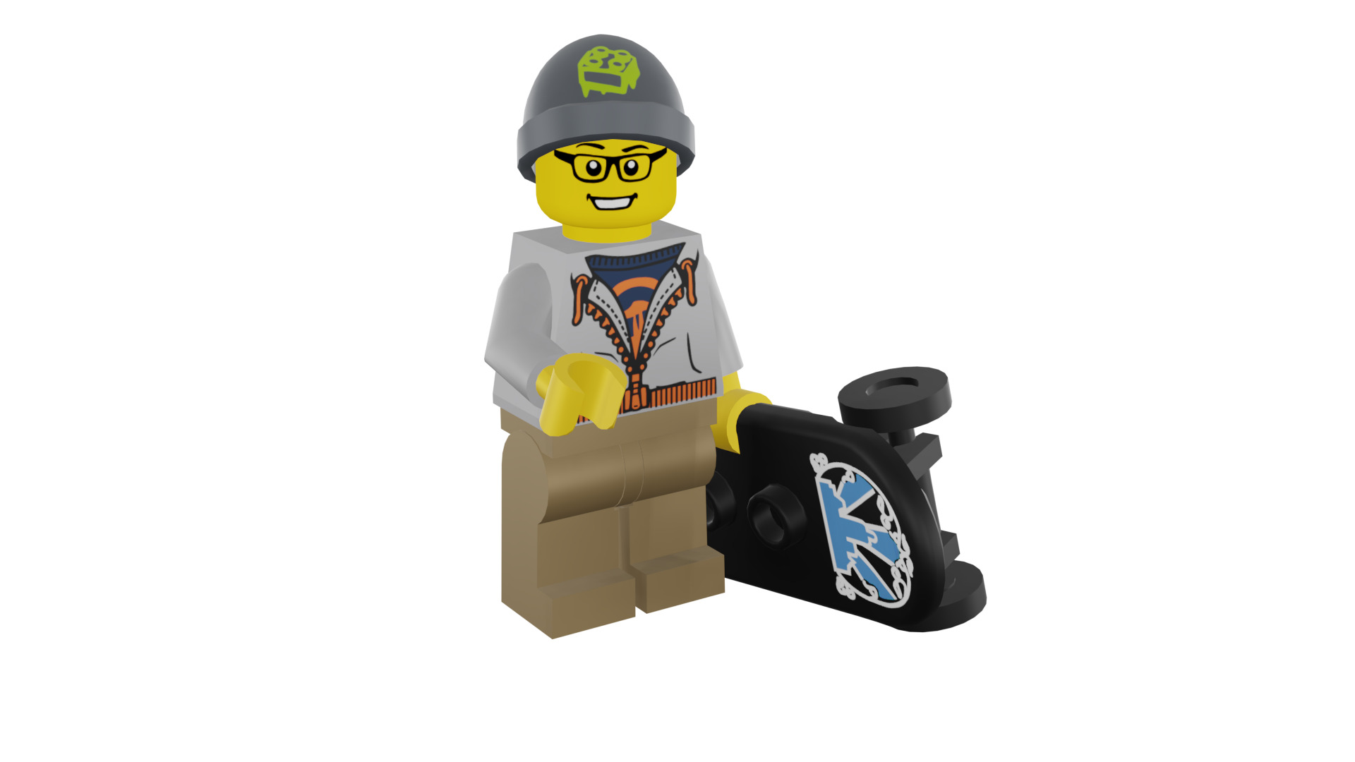 3D print minifigure - 8804-9 Street Skater 3D print model_8