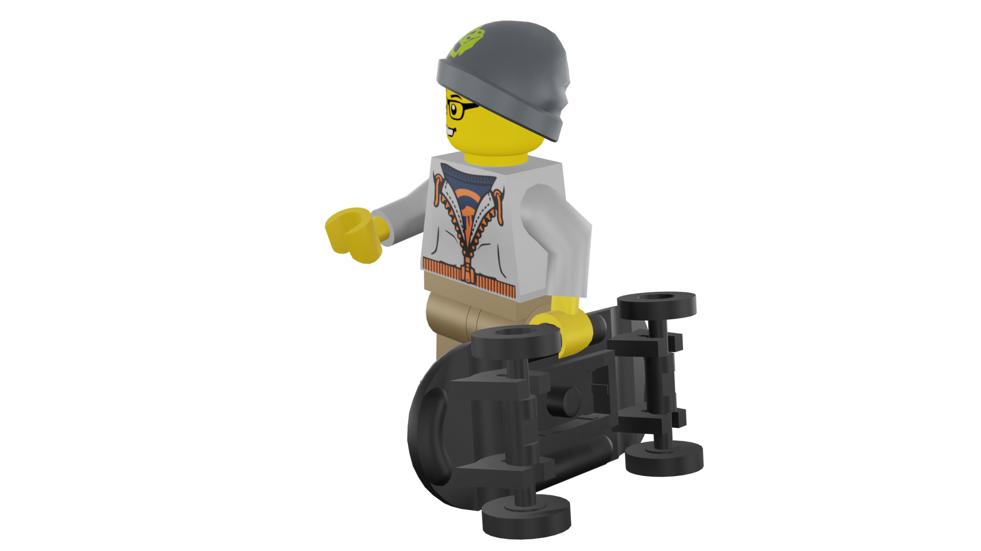3D print minifigure - 8804-9 Street Skater 3D print model_42