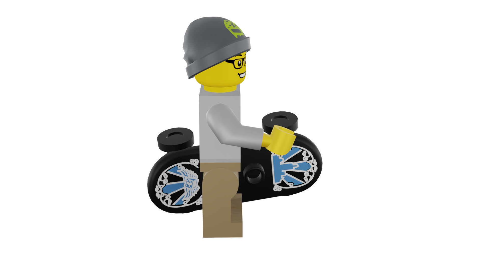 3D print minifigure - 8804-9 Street Skater 3D print model_15