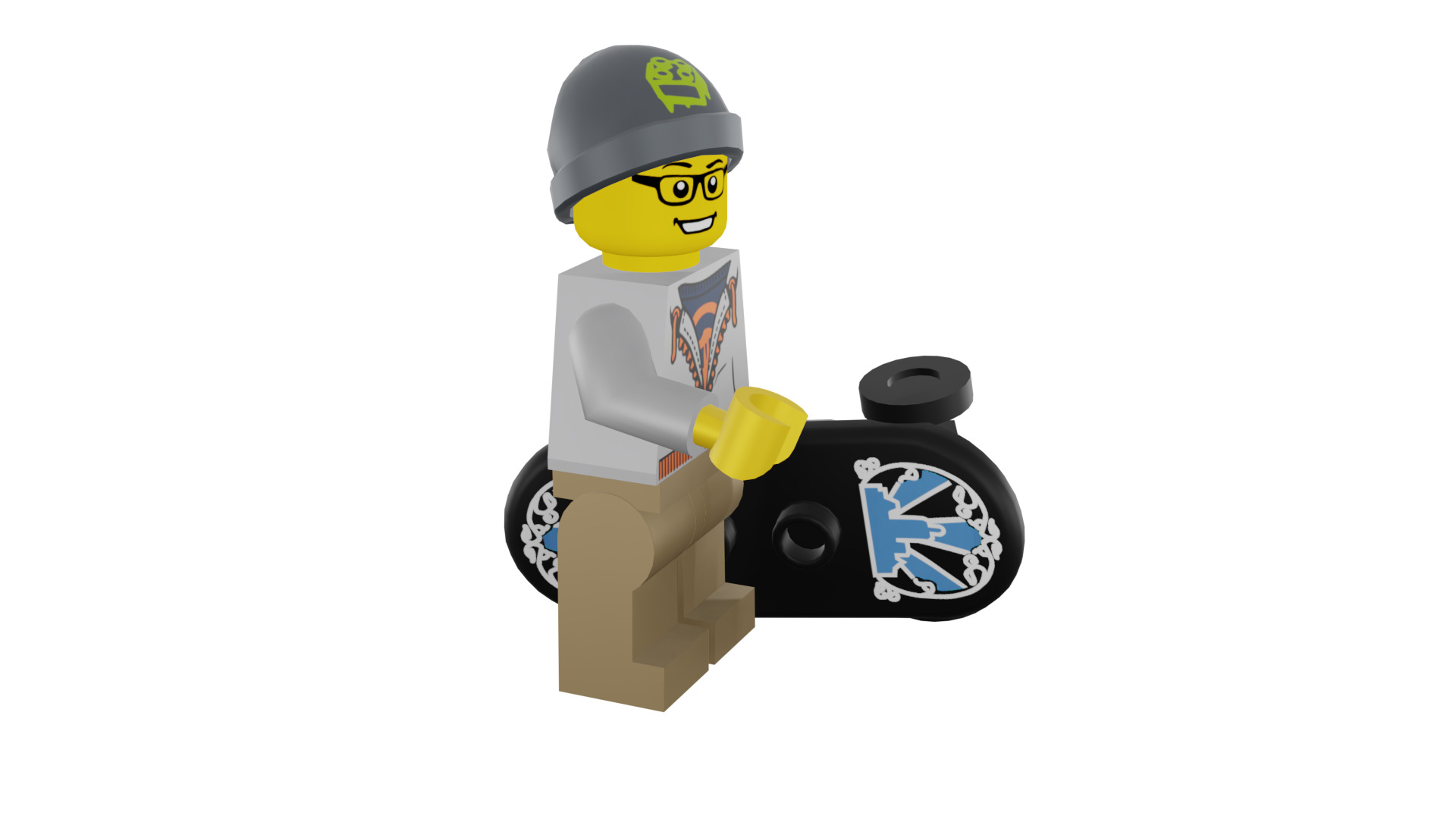 3D print minifigure - 8804-9 Street Skater 3D print model_12