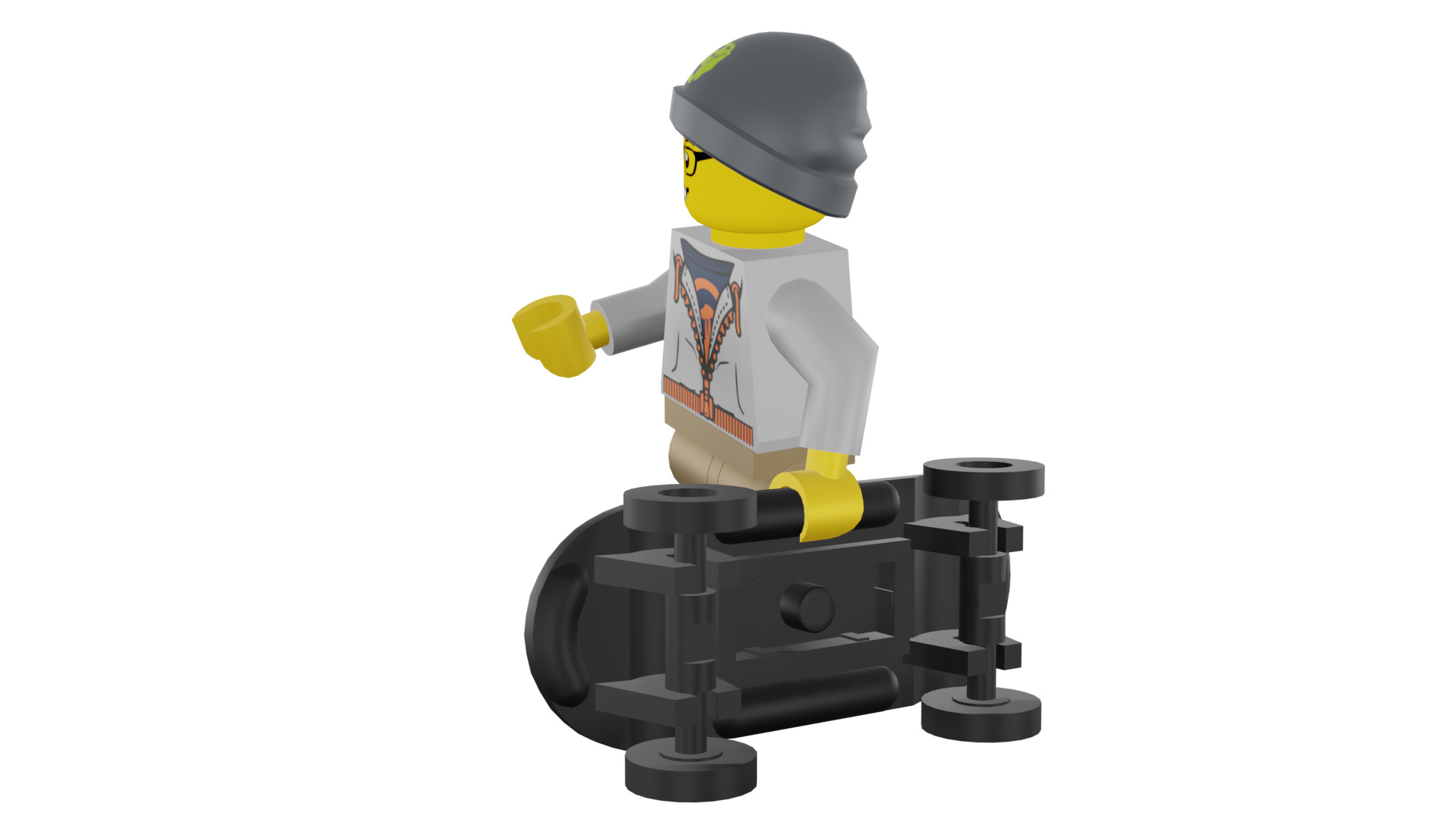 3D print minifigure - 8804-9 Street Skater 3D print model_40
