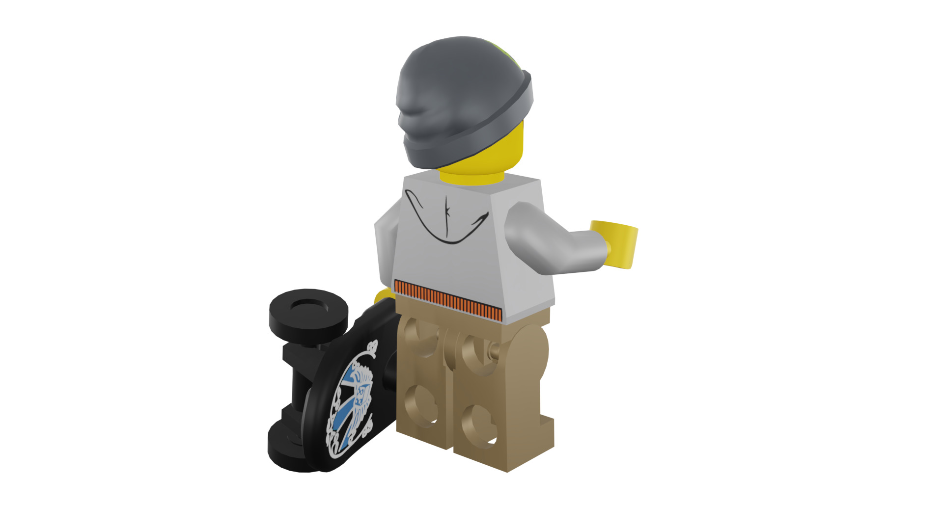 3D print minifigure - 8804-9 Street Skater 3D print model_21