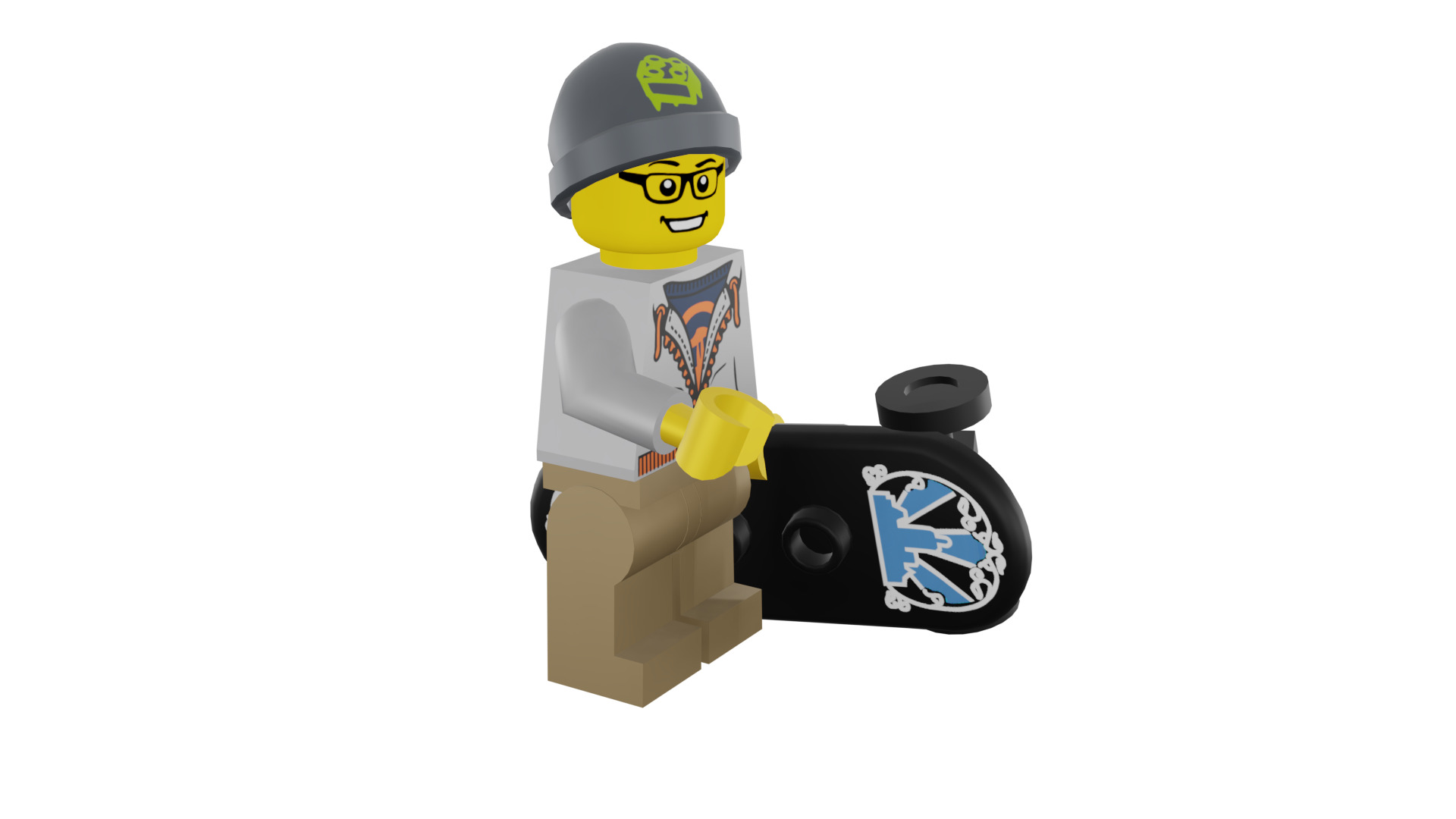 3D print minifigure - 8804-9 Street Skater 3D print model_11