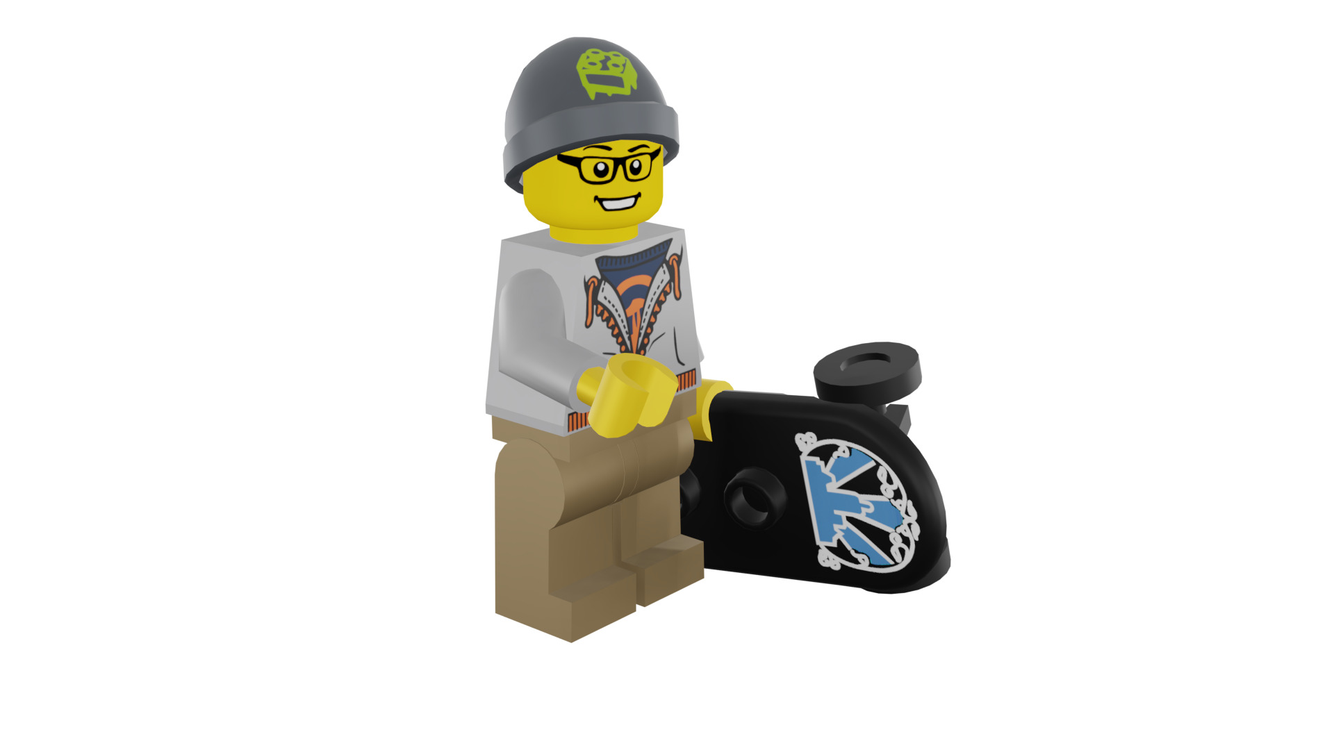 3D print minifigure - 8804-9 Street Skater 3D print model_10