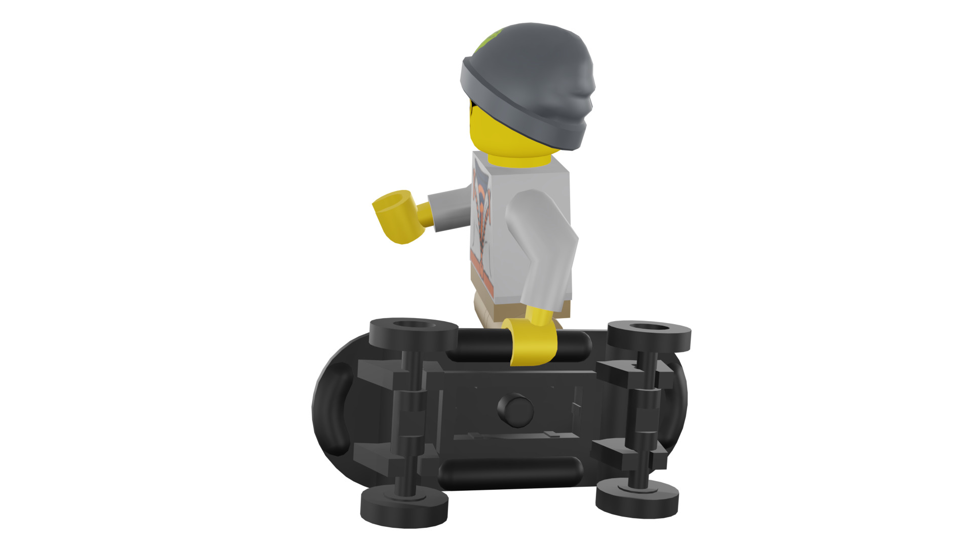 3D print minifigure - 8804-9 Street Skater 3D print model_38