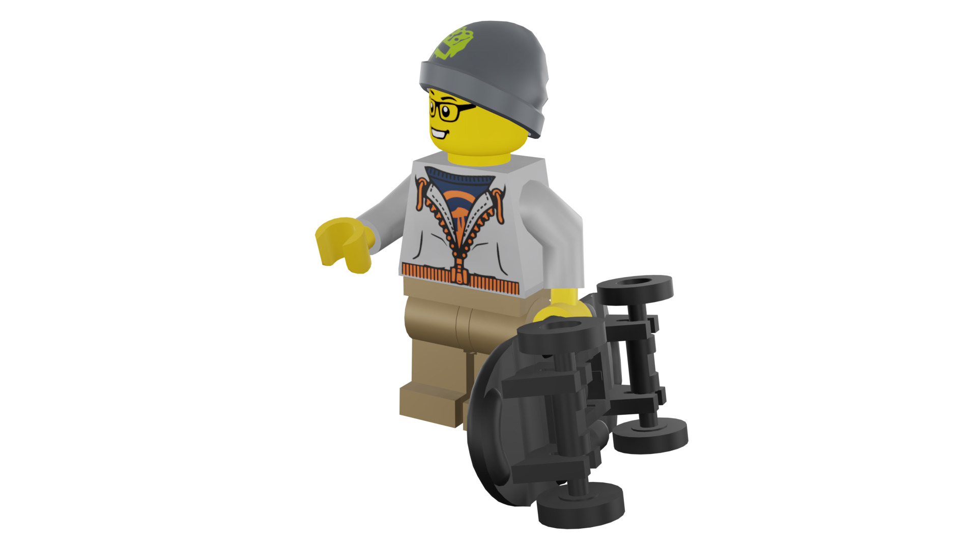 3D print minifigure - 8804-9 Street Skater 3D print model_44