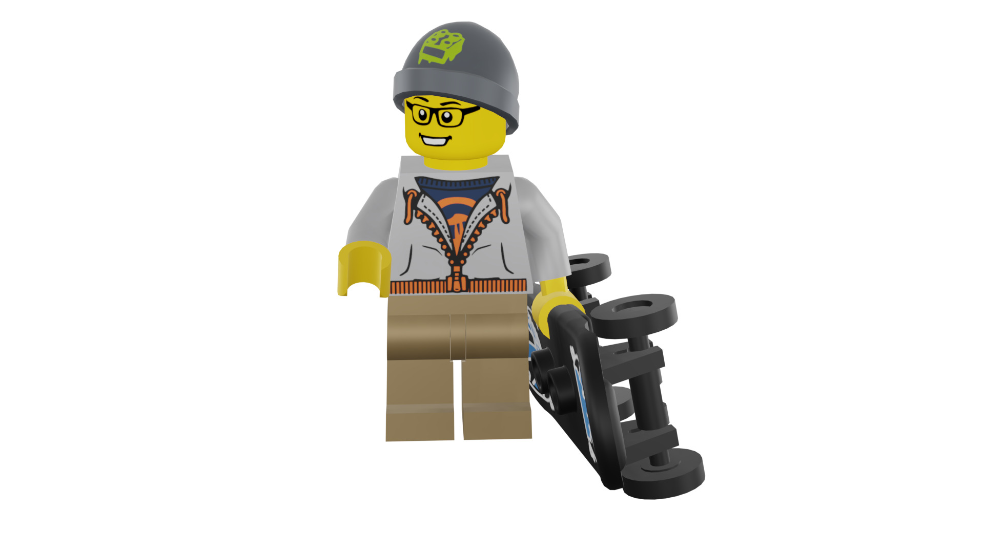 3D print minifigure - 8804-9 Street Skater 3D print model_48