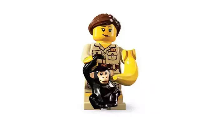 3D print minifigure - 8805-7 Zookeeper