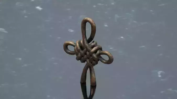 Chinese knot metal sculpture