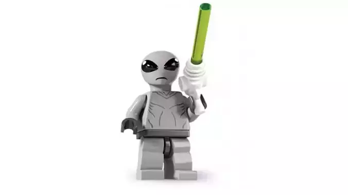 3D print minifigure - 8827-1 Classic Alien