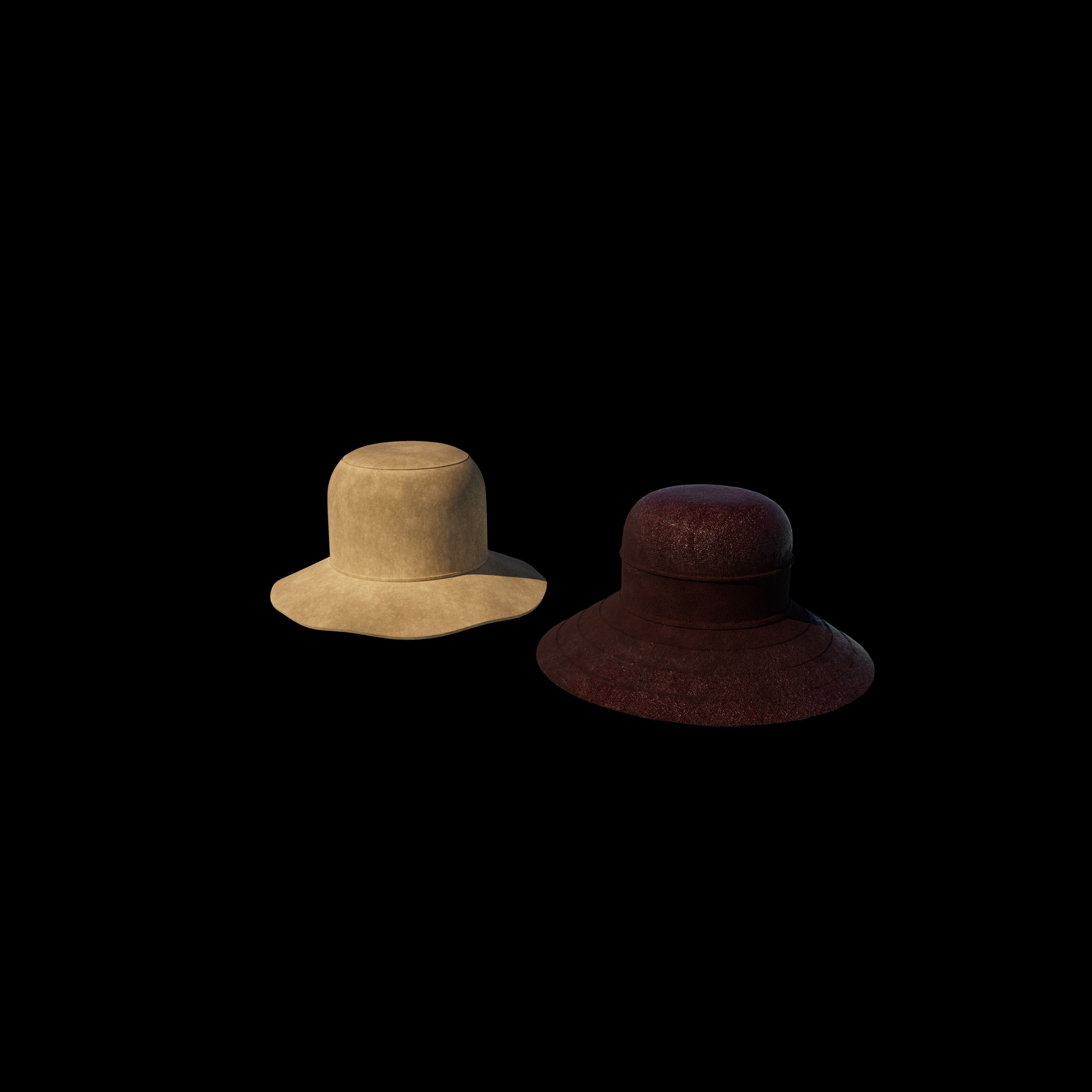 Bucket hat  3D model_7