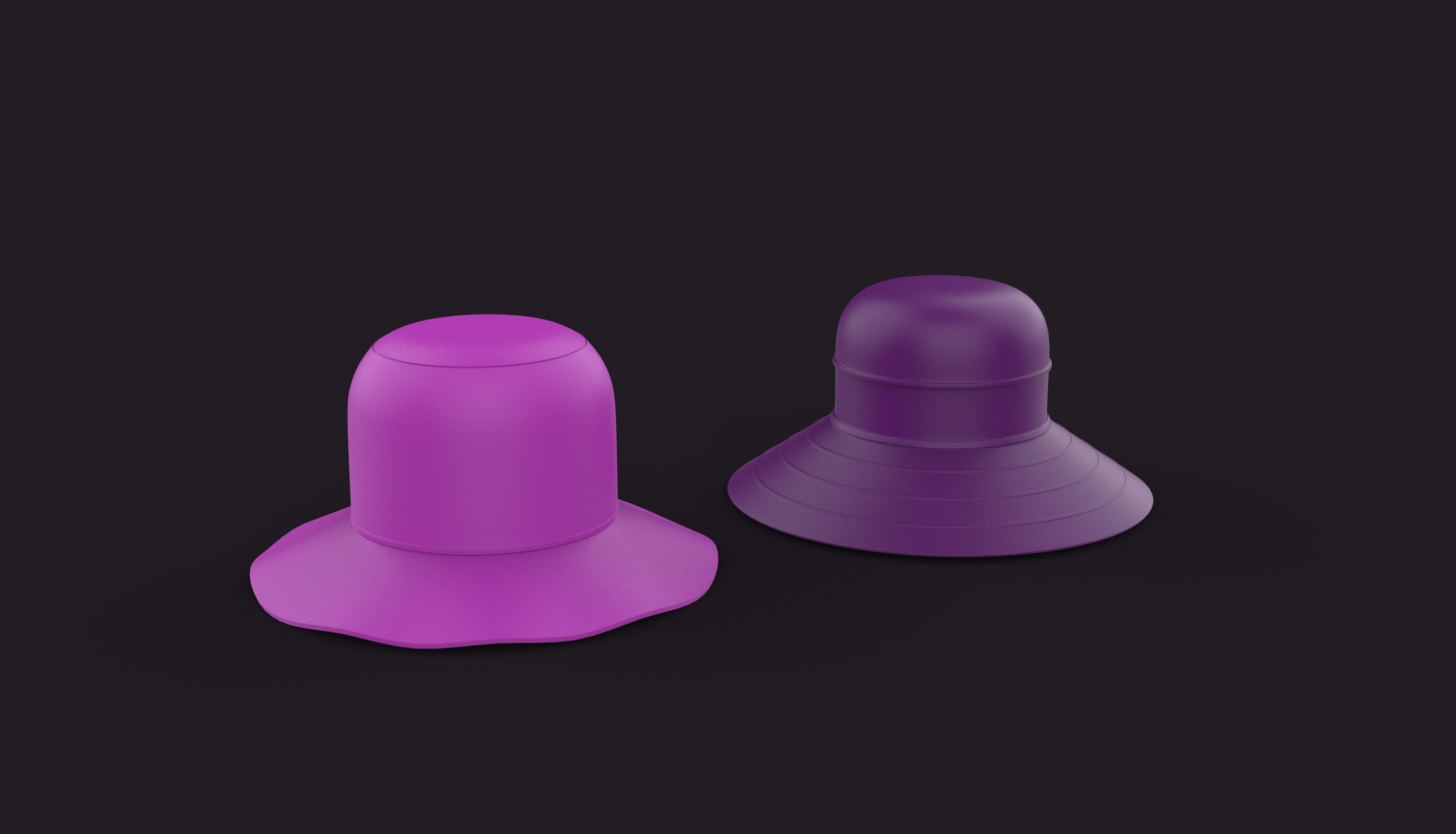 Bucket hat  3D model_2