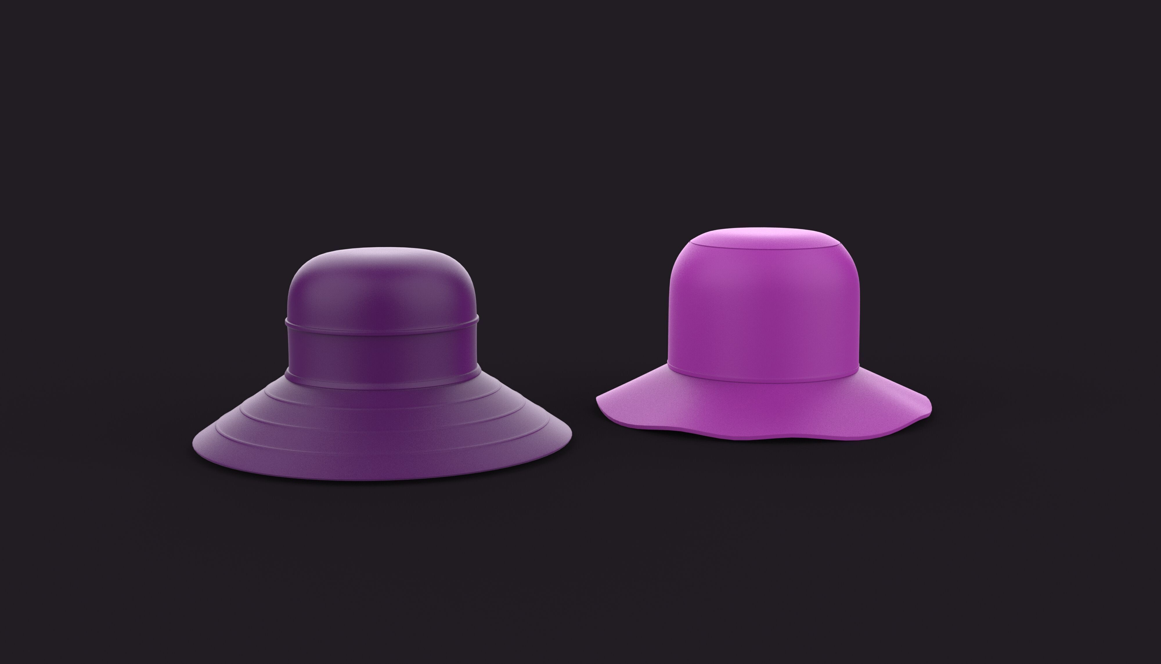 Bucket hat  3D model_3