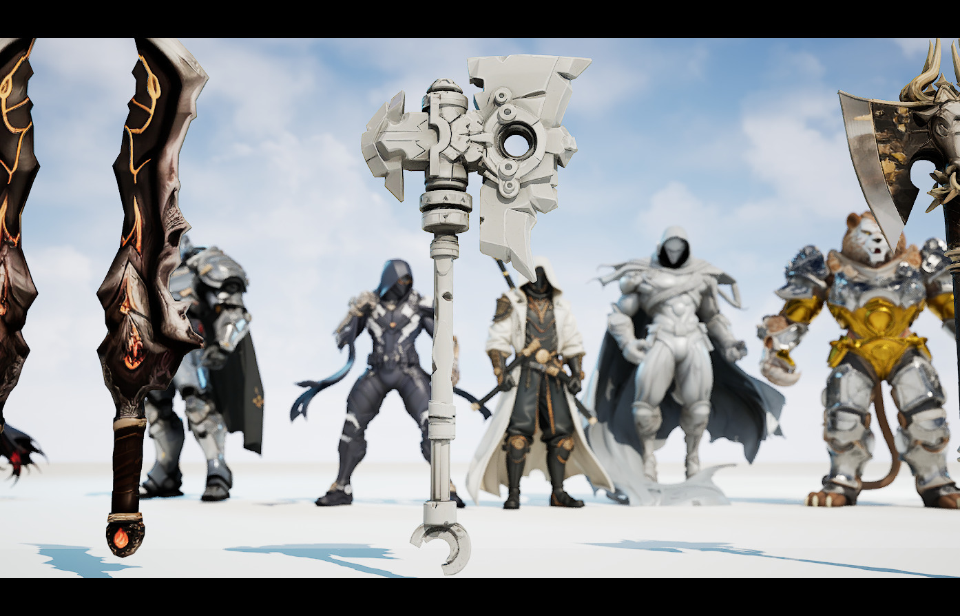 26 Stylized melee weapon assets 3D model_10