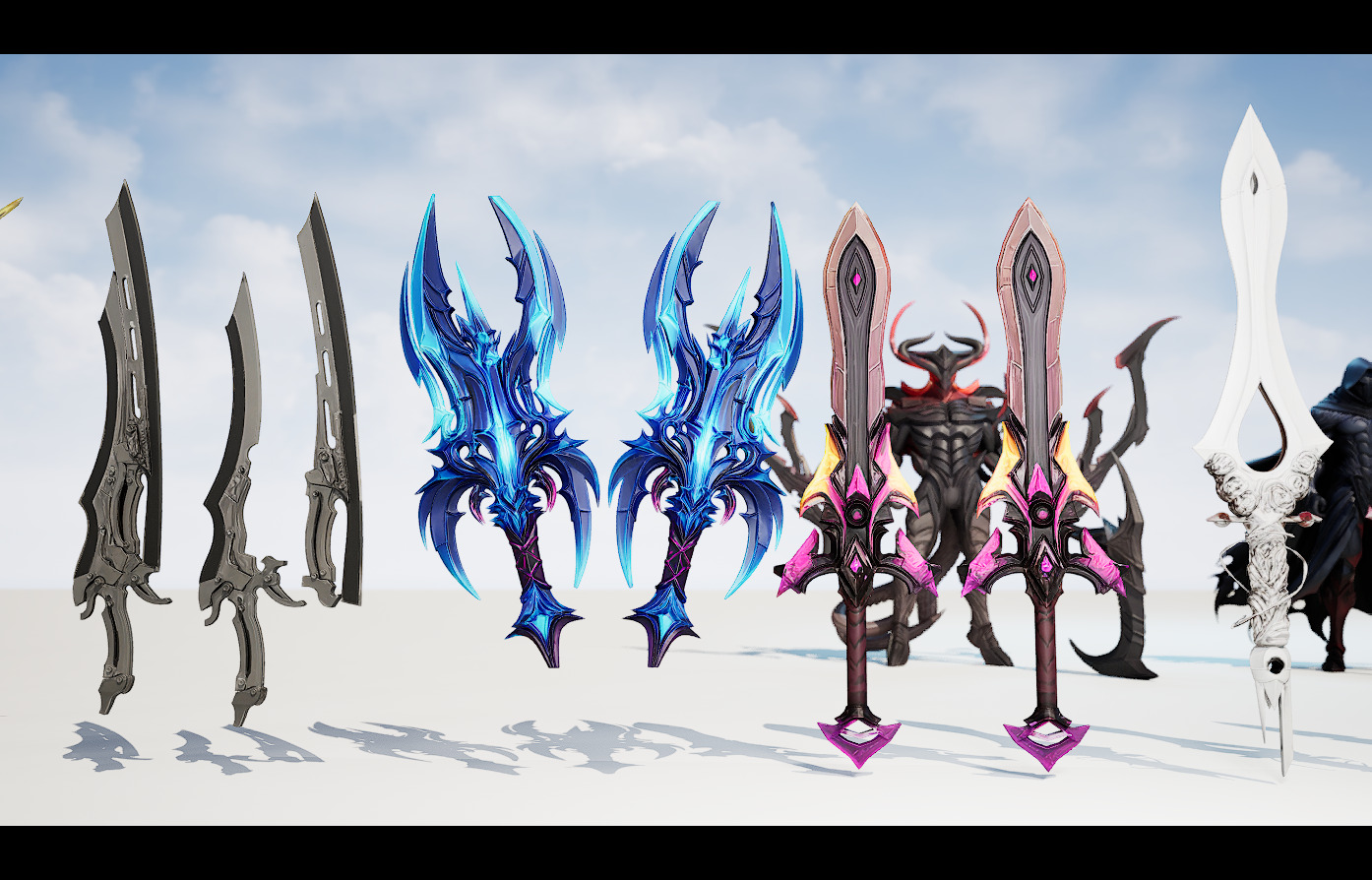 26 Stylized melee weapon assets 3D model_15