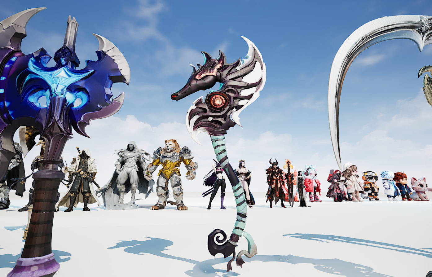 26 Stylized melee weapon assets 3D model_20