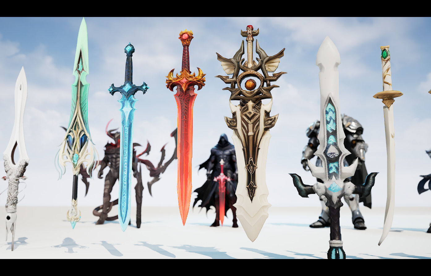 26 Stylized melee weapon assets 3D model_12