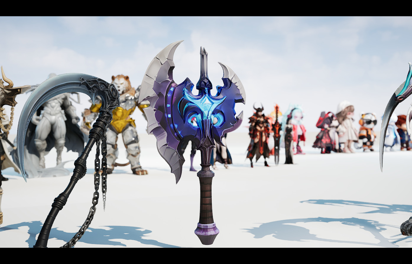 26 Stylized melee weapon assets 3D model_6